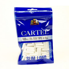 Фильтры для самокруток CARTEL Slim Long 6 мм 100 шт
