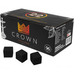 Кокосовый уголь для кальяна Crown 96 шт (22 мм)